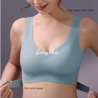 Áo Ngực Thể Thao Không Gọng Không Đường May Cài Nút Phía Trước Plus Size Chống Chảy Xệ Dễ Điều Chỉnh Thời Trang Cho Nữ