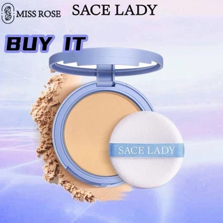 Miss Rose Sace Lady Phấn Trang Điểm Kiểm Soát Dầu Lâu Trôi Có Miếng Bọt Biển Tiện Lợi Kèm Gương