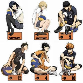 Mô hình Standee Anime Haikyuu!! Volleyball Boys !! Hinata Shoyo Tobio Kageyama Phụ kiện trang trí để bàn góc học tập