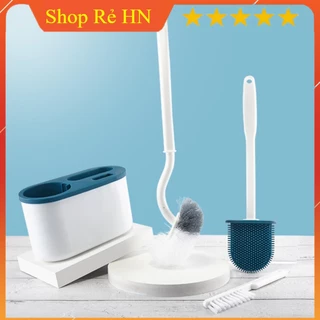 Bộ bàn chải vệ sinh toilet gắn tường | Combo 3 cọ bồn cầu chất liệu silicone mềm mại chà sạch mọi ngóc ngách, vết bẩn