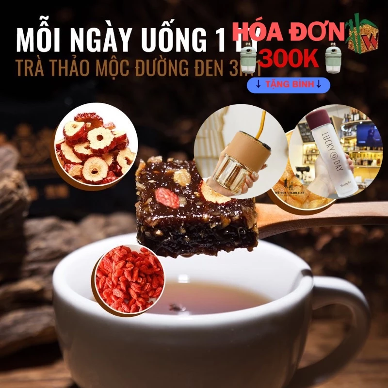 1KG TRÀ TÁO ĐỎ KỲ TỬ LONG NHÃN ĐƯỜNG NÂU MIX