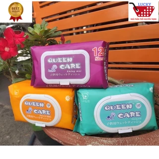 (Bán Buôn) Khăn Giấy Ướt Queen Care 125 Tờ- Không mùi- An toàn cho mọi loại da- Hàng Xuất Khẩu