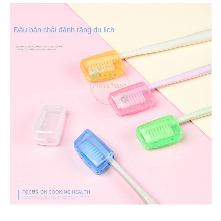 Set 10 Nắp Nhựa Bảo Vệ Đầu Bàn Chải Đánh Răng Chống Bụi Bẩn Du Lịch Tiện Lợi
