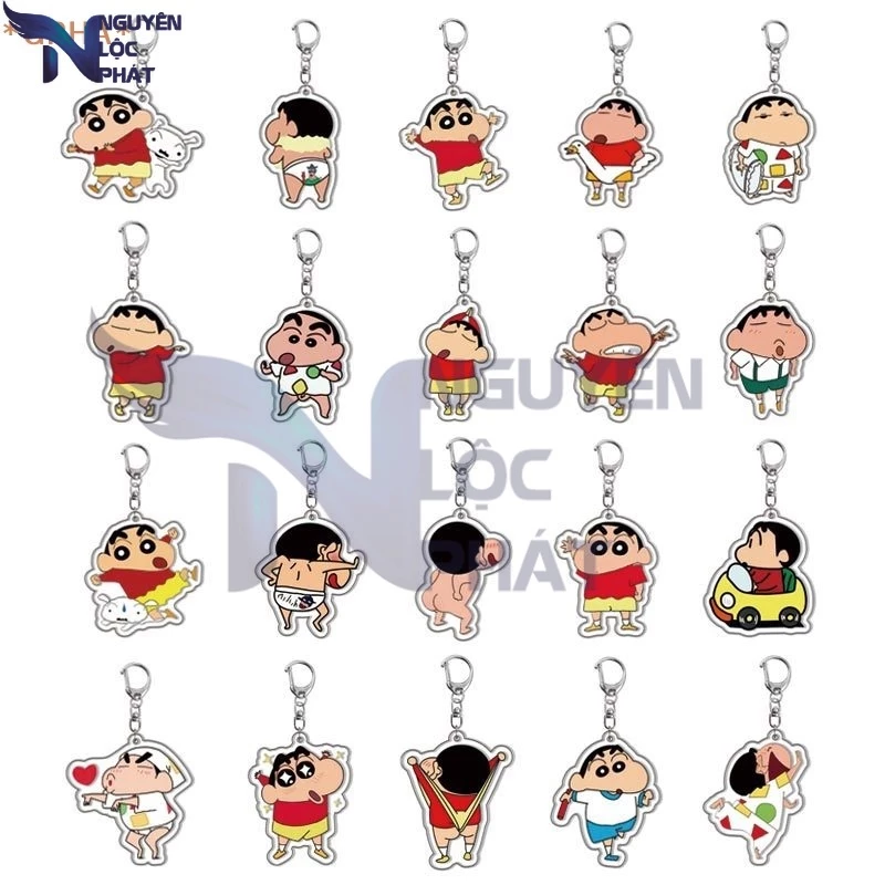 Gpha> kawaii anime crayon sin keychain phụ kiện trang trí acrylic móc chìa khóa đồ chơi trẻ em mới nlp shop