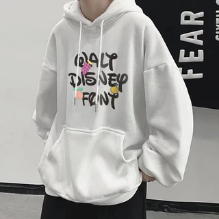 M-8XL[ có size 30 kg_120 kg ]áo khoác nam hoodie Cotton Nhung Mềm Dáng Rộng Tay Dài In Chữ Tiếng Anh Và Trái Cây Phong Cách Mỹ Cho Học Sinh Tuổi Teen