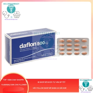 [HÀNG CTY CHÍNH HÃNG 100%]  Daflon 500mg  hỗ trợ Giãn tĩnh mạch hộp 60v (HỖ TRỢ TRĨ NỘI NGOẠI, NẶNG CHÂN, SUY TĨNH MẠCH)