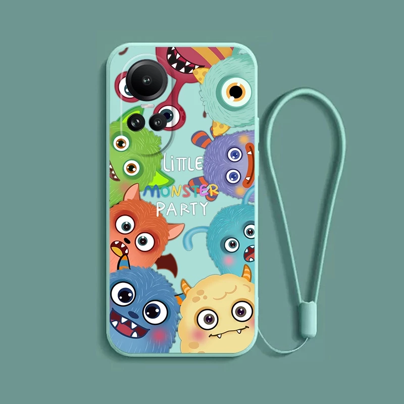 Ốp Lưng oppo Reno 10 reno10 pro plus 8 7 6 6Z 5G CUTE Monster Ôp Điện Thoại Tuyệt đẹp Silicon cute Dẻo Màu Trơn Dễ Thương Chống Sốc Bảo vệ camera