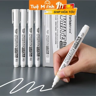 Bút marker sơn trắng ngòi 1mm B74, bút sơn mực trắng/ mực đen viết nền đen TUỆ MINH