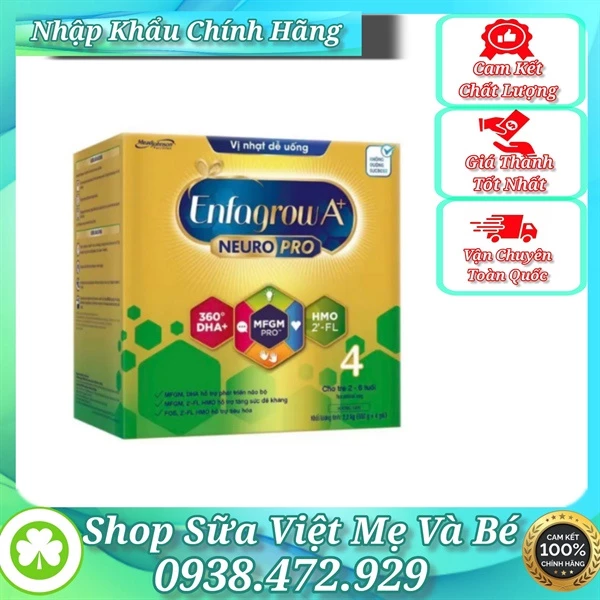 Enfa A+ MFGM PRO 4 2.2 Kg (HỘP GIẤY)- TRẺ TỪ  2-6 TUỔI - [Chính hãng]- [ Quét mã QR]- [Date mới]