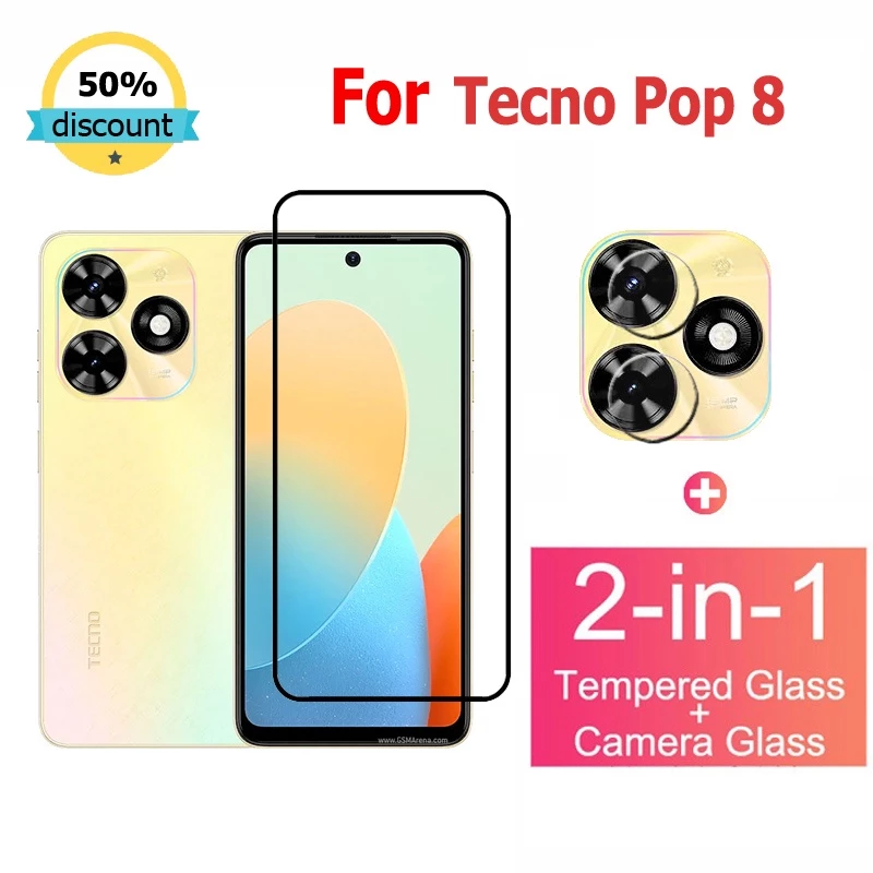 cường lực Tecno pop 8 Kính Cường Lực Bảo Vệ Toàn Màn Hình Cho Tecno Pop 8 Pova Neo 3 2 4 5 Pro 5G Kèm Phụ Kiện Glass Film Camera Protector