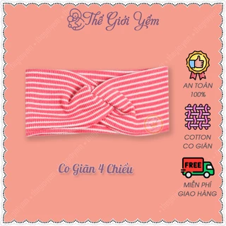 Băng đô cotton hoa nhí co giãn mềm mại tuban xoắn cho bé gái TB001 THẾ GIỚI YẾM