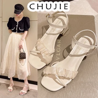 CHUJIE giày cao gót sandal nữ đế cao High quality Đẹp Phong cách Thời trang B24G0DA 36Z230909