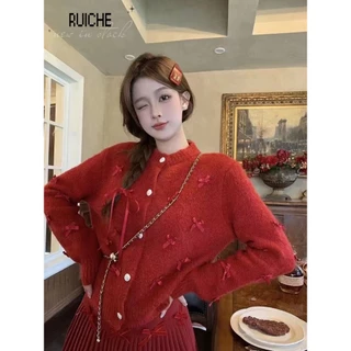 RUICHE Áo Len áo khoác cardigan Trendy Thời trang Cổ điển Xu hướng WMY24108MN 2Z240110