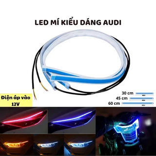 Dây Đèn Led Mí Audi Cho Ô tô và Xe Máy Hiệu Ứng 2 Chế Độ Xi Nhan Chạy Đuổi Demi Xếp Gạch - 12v Chống Nước Giá 1 dây