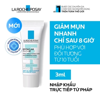 Kem dưỡng giảm mụn nhanh sau 8 giờ La Roche-Posay Effaclar Duo+ M 3ml