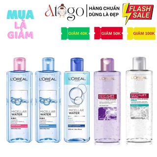 Nước tẩy trang cho mọi loại da L'Oreal Paris 3-in-1 Micellar Water 95/400ML