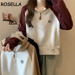 Rosella Áo Khoác hoodie áo khoác nữ zip hoodie unique Thông thường Thoải mái Thanh lịch WWY23B02SC 44Z231104