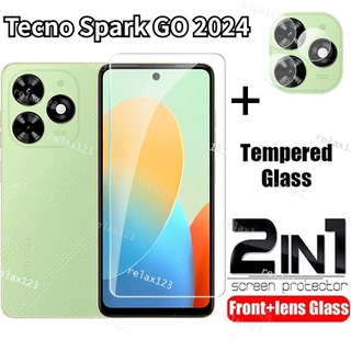 Kính Cường Lực 2 Trong 1 HD Bảo Vệ Toàn Màn Hình Tecno Spark Go 2024 Tecno SparkGo2024 SparkGo2024 2023