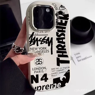 Toàn Bộ Ốp Điện Thoại Họa Tiết Graffiti Khung Kim Loại Chống Sốc Cho iPhone 15promax / 14 / 1311 / xs / xriPhone1 12 11 xs / xr 8plus