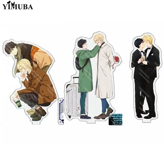 Mô hình Standee BANANA FISH Acrylic Display Ash Okumura Eiji Couple để bàn tượng nhựa acrylic trong suốt