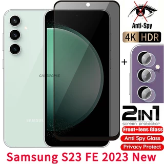 Samsung S24 FE 2024 Kính cường lực riêng tư Chống gián điệp Full Cover Bảo vệ màn hình Chống Peek Phim riêng tư cho Samsung Galaxy S23FE S 23 23S S23 FE Plus 4G 5G Phim bảo mật chống Peek