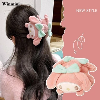 SANRIO Kẹp Tóc Cỡ Lớn Hình Kuromi Melody Cinnamoroll Đáng Yêu Cho Nữ