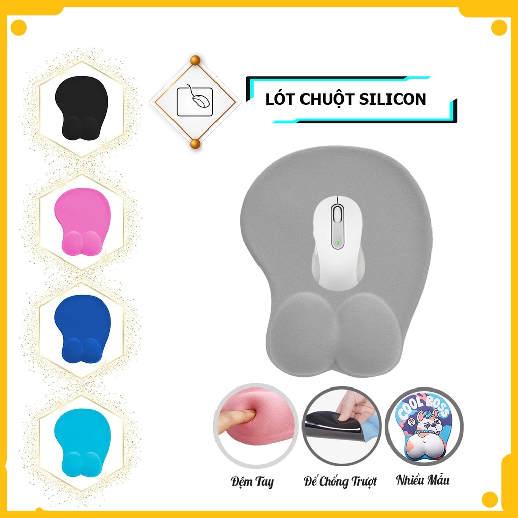 Lót Chuột Cỡ Lớn SILICON 3D CUTE Mouse Pad ( Có Đệm Tay Kê chuột Máy Tính Dễ Thương Lot Chuot Đẹp Chống Trượt Giá Rẻ )