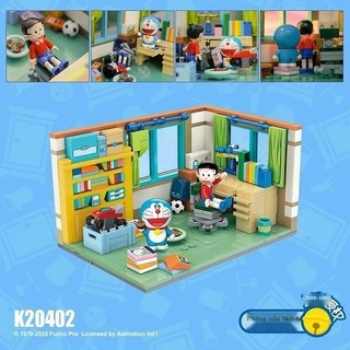 Keeppley Doremon Khối Xây Dựng Phòng của Nobita Jingle Cat Máy Thời Gian Hợp Thời Trang Lắp Ráp Đồ Chơi Trẻ Em