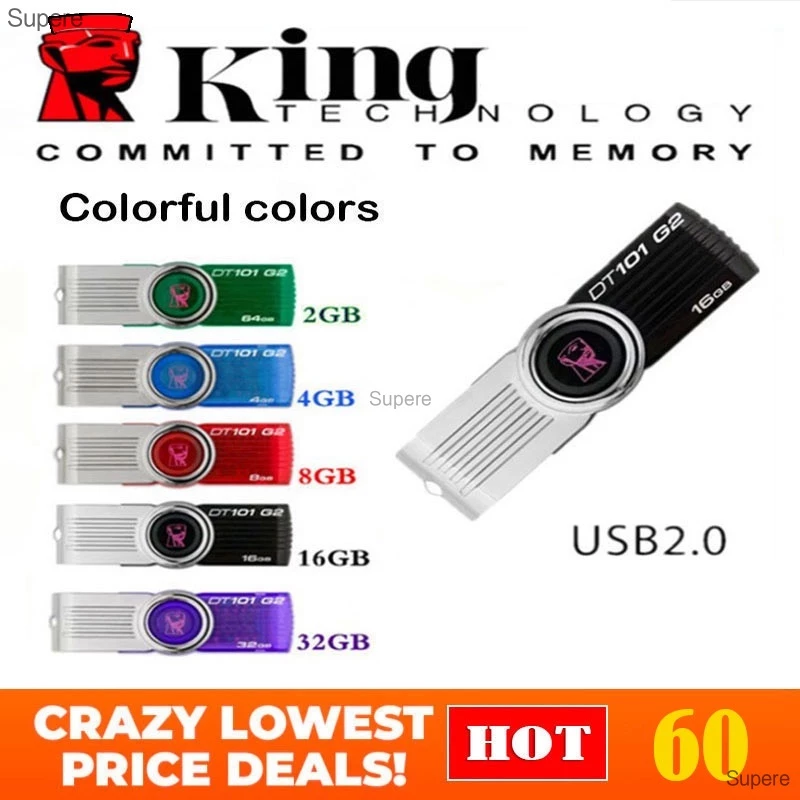 Kingston Xoay Được Đĩa U Usb 2GB 4GB 8GB 16GB 32GB 64GB Trình Điều Khiển Flash