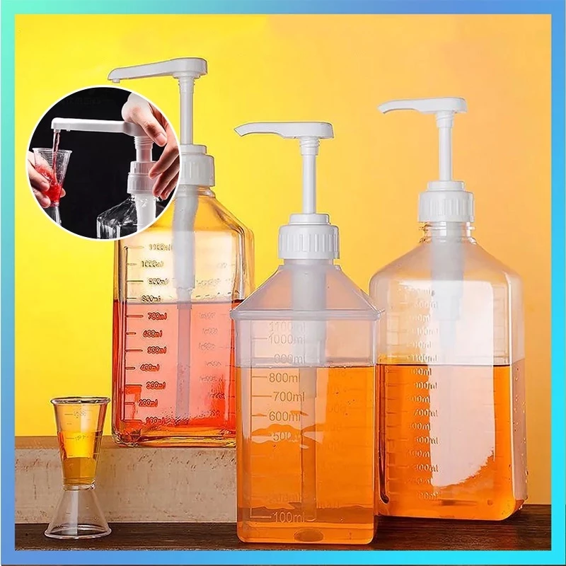 Bình Bơm Đựng Xịt Siro Bằng Nhựa Cao Cấp 1600ml Có Vòi Pump Định Lượng(kèm Cả Vòi Bơm)