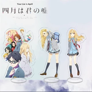 Mô hình Standee Anime Your Lie In April Acrylic Miyazono Kaori để bàn tượng nhựa acrylic trong suốt Phụ kiện trang trí