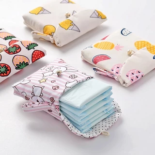 Moweikaidi Túi Đựng Khăn Ăn Bằng Vải cotton Cỡ Lớn In Hoạt Hình Dễ Thương Kiểu Hàn Quốc Cho Nữ