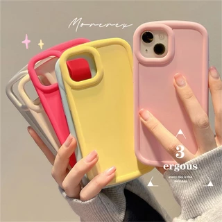 Ôp Điện Thoại Silicon Dẻo Màu macaron Đơn Giản Chống Sốc Cho iphone 15 14 13 12 11 pro max x xr xs max Ốp