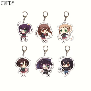 Móc khoá Kawaii Takanashi Rikka Figure Acrylic Pendant Keychain Love Chunibyo & Other Delusions Cosplay Key Chain Otaku