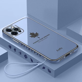 Ốp lưng iPhone 11 12 12 Pro Max 12 Pro 12 Mini Thiết kế mới Lá phong Vỏ điện thoại mềm cho iPhone 11Pro 11ProMax 12Pro 12ProMax