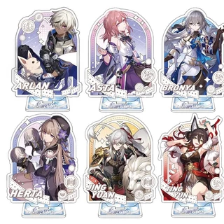 Mô hình Standee MiHoyo Game Honkai Star Rail Bronya Jing Yuan Blade Seele Acrylic Phụ kiện trang trí để bàn góc học tập