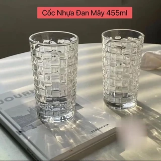 Cốc Nhựa Mây Đan 455ml Nhựa Trong Chịu Nhiệt Cao, Cốc Uống Trà Sinh Tố Cao Cấp Mẫu Mới (6396)