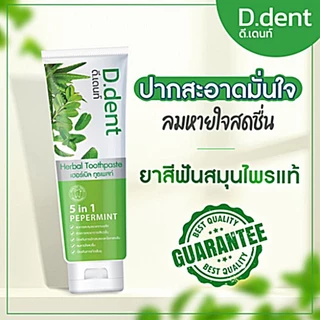 Kem đánh răng thảo dược D.dent Thái Lan Công Thức Bạc Hà 5 Trong 1