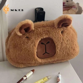 Mkeb Túi Đựng Bút Hình Búp Bê capybara Nhồi Bông Hoạt Hình Đáng Yêu