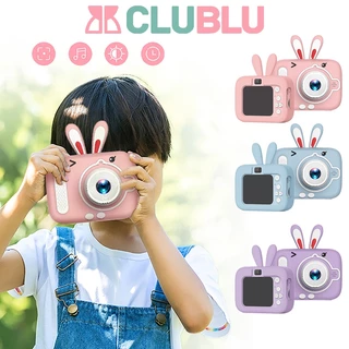 -CLUBLU- Máy Ảnh Kỹ Thuật Số Mini Tai Thỏ Siêu Cute Thể Sạc Lại Chống Sốc HD Digital Camera Cho Bé