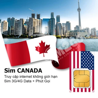 Sim du lịch Canada - Sim data tốc độ cao 4G, không giới hạn 3G