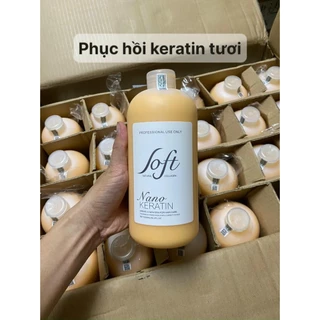 keratin tươi Soft Nature Nano Keratin phục hồi tóc nát 1000ml kklick77 tặng nón trùm ủ tóc dày