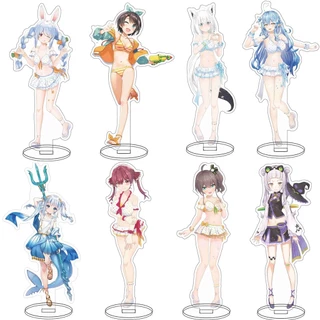 Mô hình Standee New Swimsuit Hololive Vtuber Anime Manga Nhật Bản Phụ Kiện Trang Trí Túi xách Balo in hình 2 mặt rõ nét