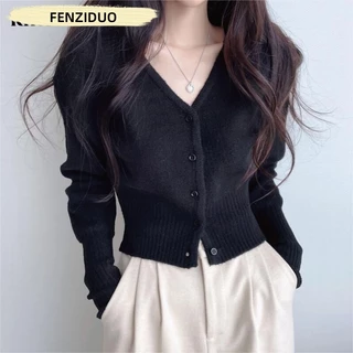 FENGZIDUO Áo Len áo khoác cardigan INS Thể thao hàn quốc Hàn Phong WMY2393F2K39Z230926