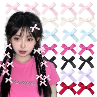 Bộ 8 Kẹp Tóc Nơ Ruy Băng Nhiều Màu Phong Cách Hàn Quốc Thời Trang Cho Nữ y2k