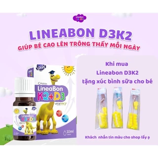 [Tặng cây rửa bình] 𝐋𝐈𝐍𝐄𝐀𝐁𝐎𝐍 𝐃𝟑𝐊𝟐 - Bổ sung Vitamin D3 & Vitamin K2 cho trẻ sơ sinh và trẻ nhỏ