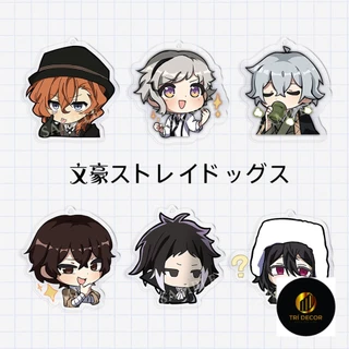 Mặt dây chuyền điện thoại di động Bungou Stray Dogs vui nhộn Atsushi Nakajima, Osamu Dazai, Chuuya Nakahara, Kunikida Do