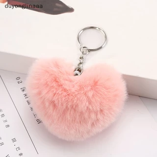 Móc Chìa Khóa Hình Thỏ Pom Pom 8cm Mềm Mại Dễ Thương Mới