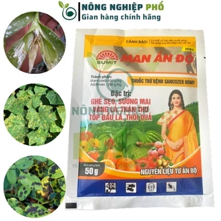 Man Ấn Độ Multiagro 50g Trị Nấm Bệnh Cây Trồng - Phòng, Ngừa Đốm Vàng Lá, Thán Thư, Sương Mai, Mốc Sương, Phấn Trắng