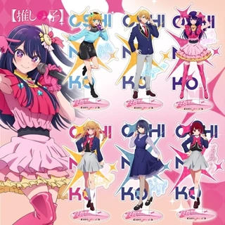 Mô hình Standee Oshi No Ko Acrylic Stand Hoshino Ai Aqua Ruby Arima Kana Anime decor góc học tập để bàn 15cm